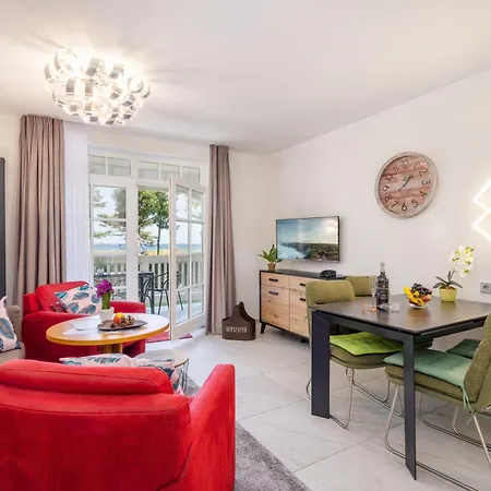 Ostsee W22 In Direkt Am Mit Ueberdachtem Balkon Binz